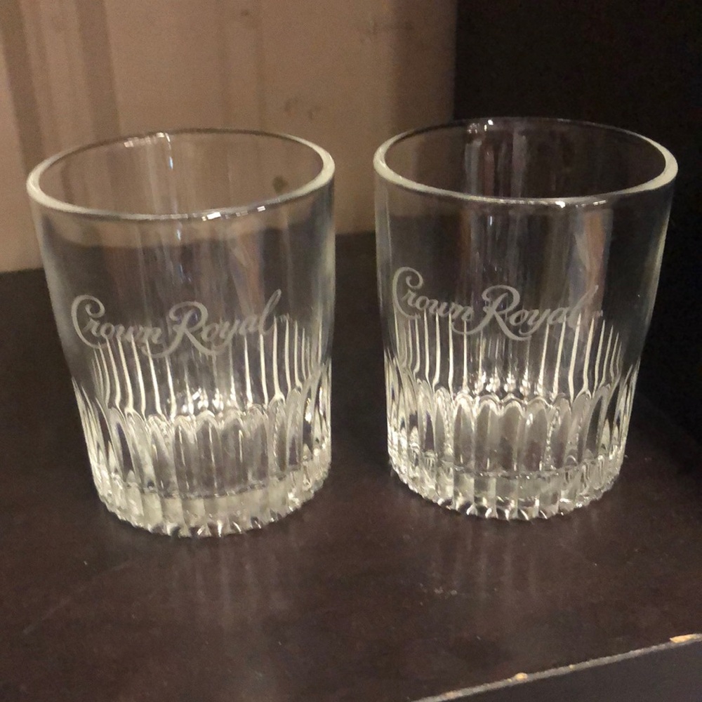 CROWN ROYAL Glass ROCKS Set of 2
